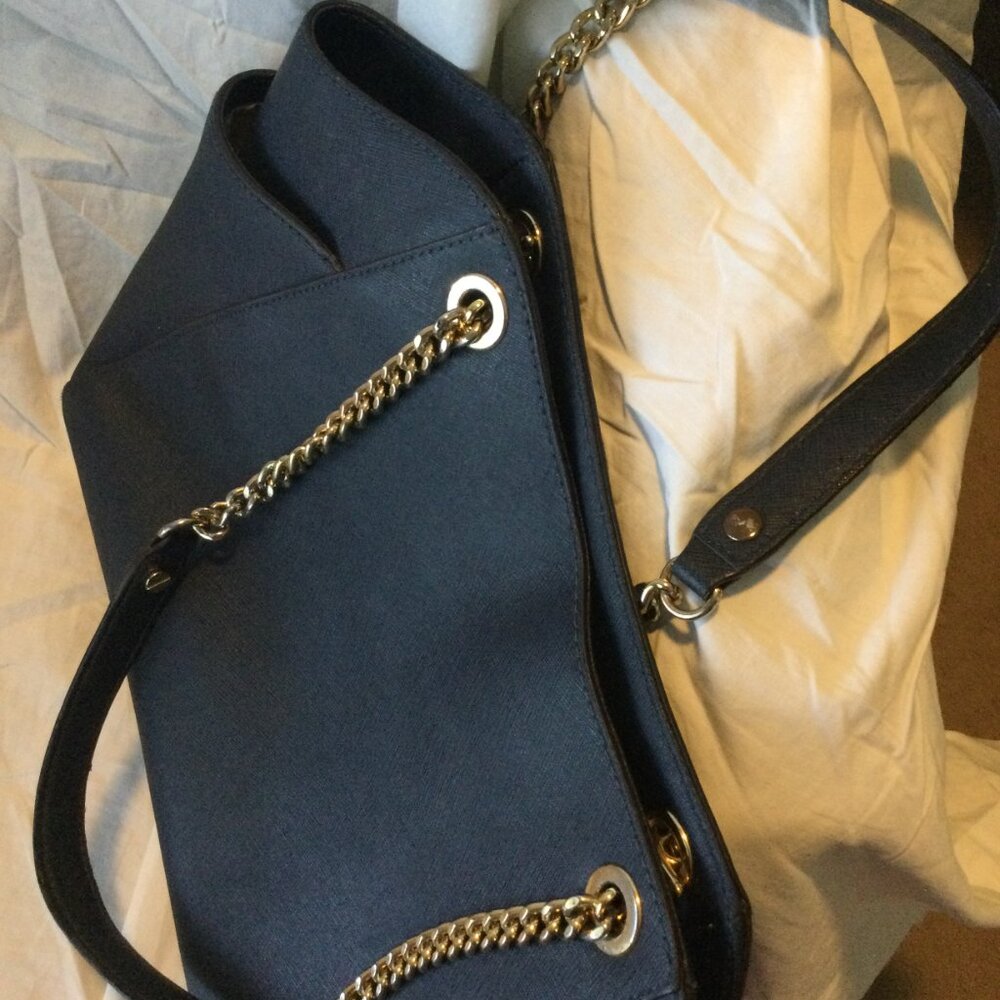 Michael Kors Jet Set Navy Blue Tote/Shoulder Bag - Picture 6 of 6